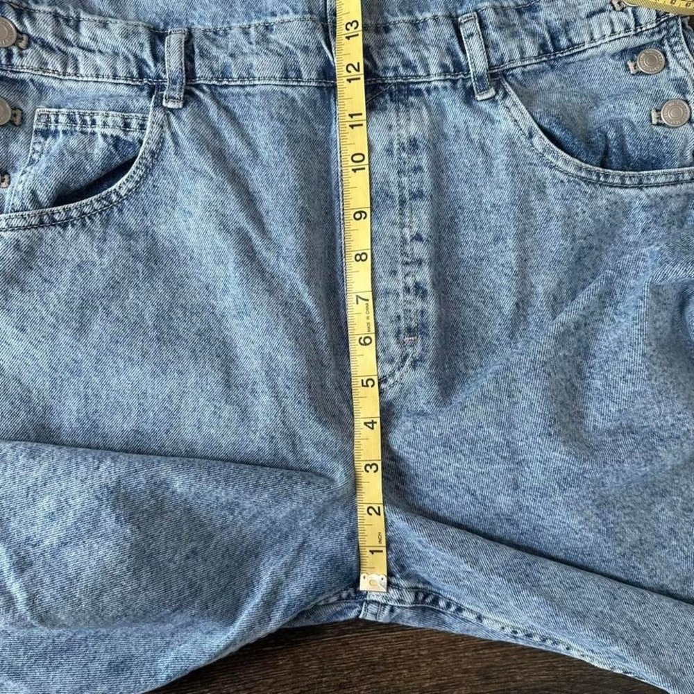 Free People blue denim overalls - Picture 6 of 8